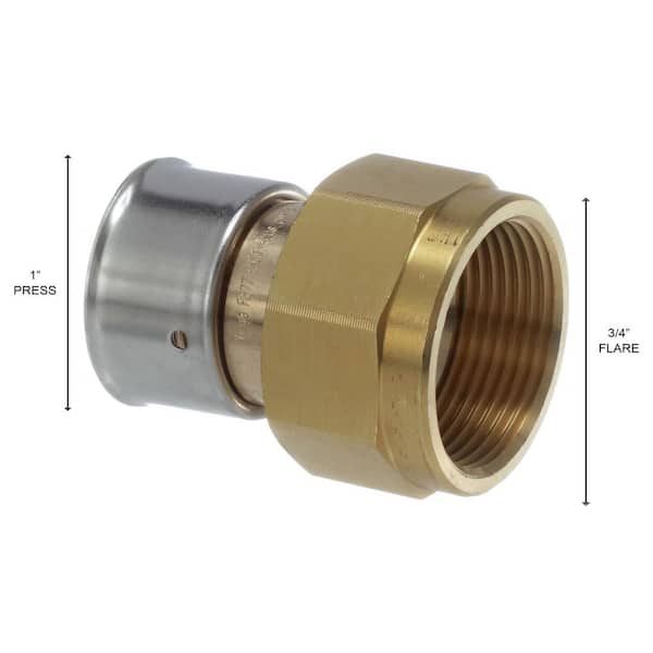 Viega PureFlow 1 in. Press x 3/4 in. Flare Zero Lead Bronze