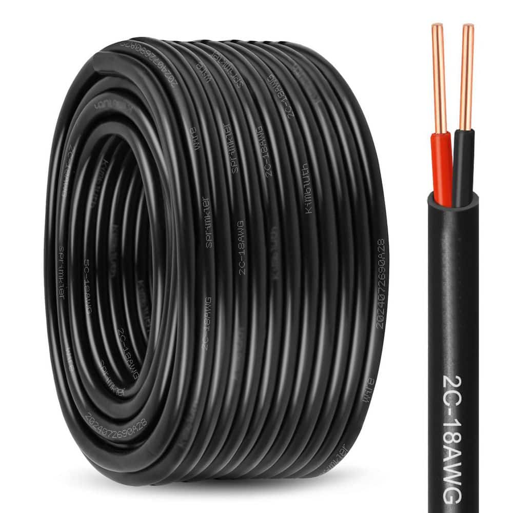 18/2 Solid Copper Sprinkler Wire 100 ft. 18-Gauge 2 Conductor UV Resistant PVC Jacket for Underground Irrigation System price history on PriceWatchPro