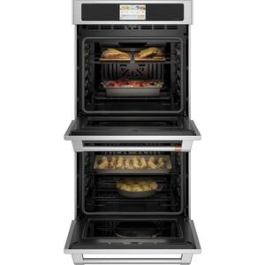 27 in. Smart Double Electric Wall Oven with Self-Cleaning and Convection Upper Oven in Stainless Steel