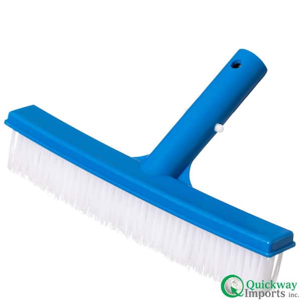 Quickway Imports 10 in. Poly Bristle Brush Head with Durable Nylon Bristles for Cleaning Pool Walls, Floors, Steps and Corners