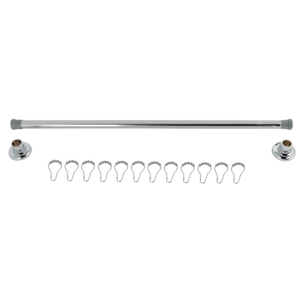 "Edenscape 36"" to 60"" Adjustable Straight Shower Curtain Rod in Polished Chrome" price history on PriceWatchPro