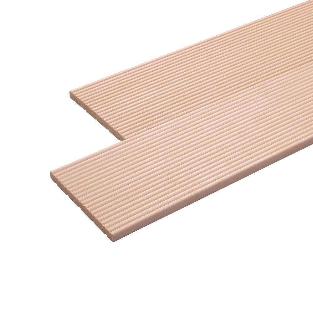 Unfinished White Wood Reeded Panel Moulding, 5 x 96 inches
