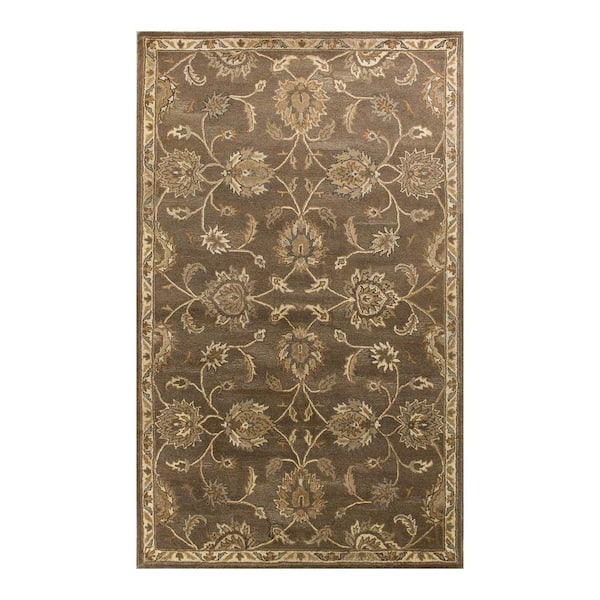 HomeRoots Coffee 9 ft. x 13 ft. Oriental Scatter/Accent Rug