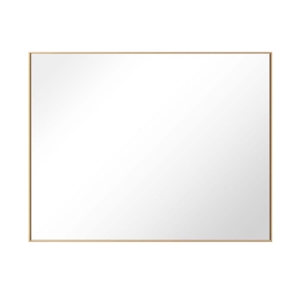 Elegant Gold Aluminum Framed 48"x36" Rectangular Vanity Mirror