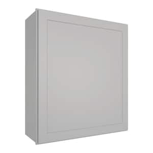 21 in. W x 12 in. D x 30 in. H in Shaker Dove Plywood Ready to Assemble Wall Cabinet 1-Door 2-Shelves Kitchen Cabinet