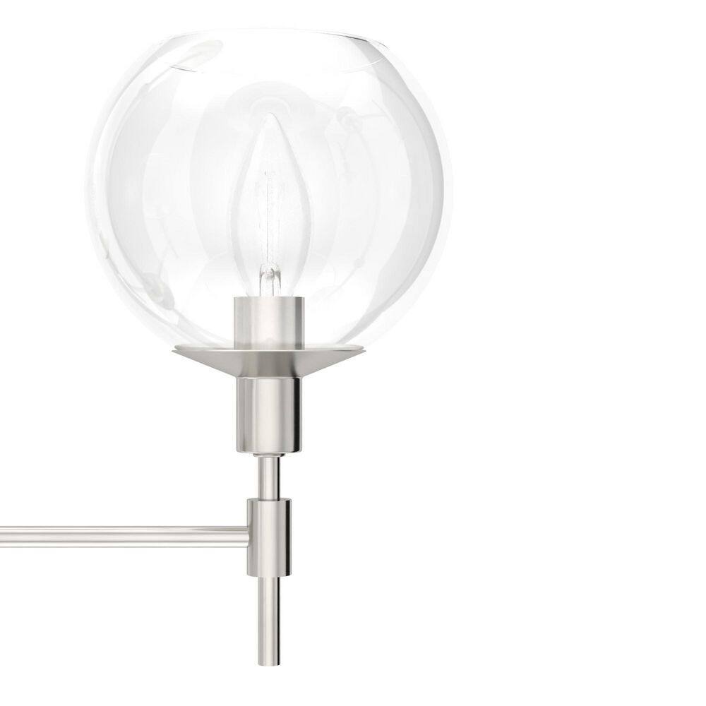 Brushed Nickel Crystal 3-Light Candle Chandelier