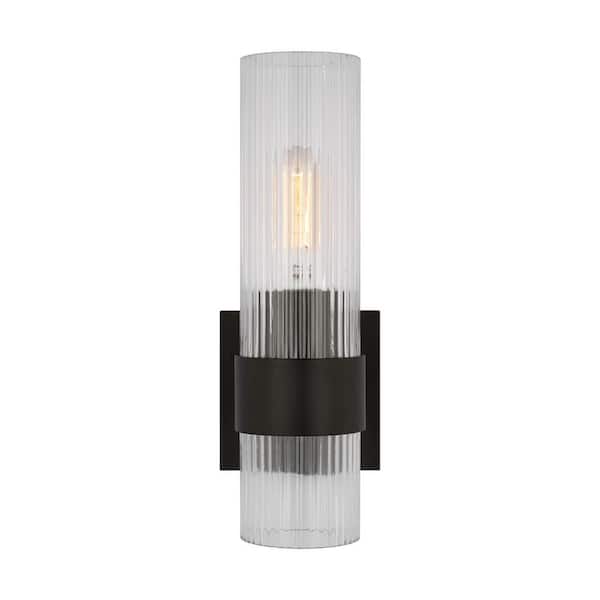 Generation Lighting Codyn 1-Light Midnight Black Wall Sconce