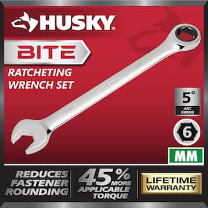 BITE Metric 72-Tooth Ratcheting Wrench Set (8-Piece)