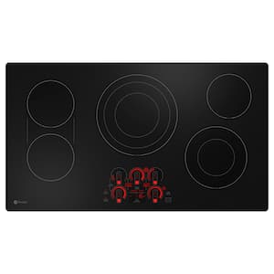 36 in. Smart Radiant Electric Cooktop in Black with 5 Elements