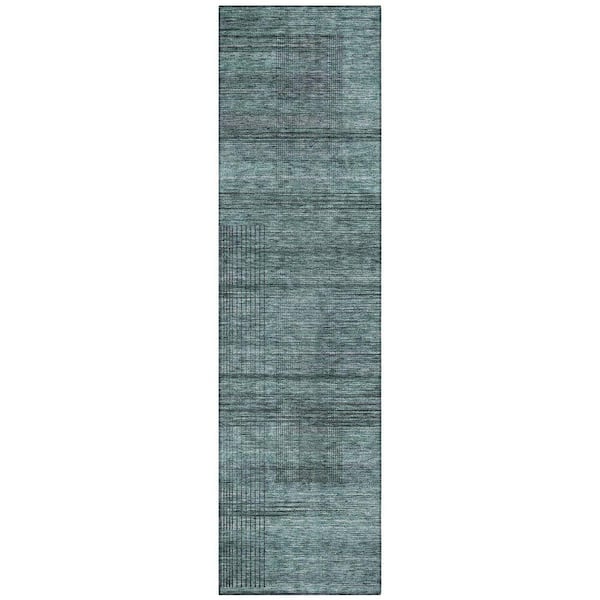 Chantille Machine Washable Indoor/Outdoor Abstract ACN820 Teal 2 ft. 3 in. x 7 ft. 6 in. Area Rug