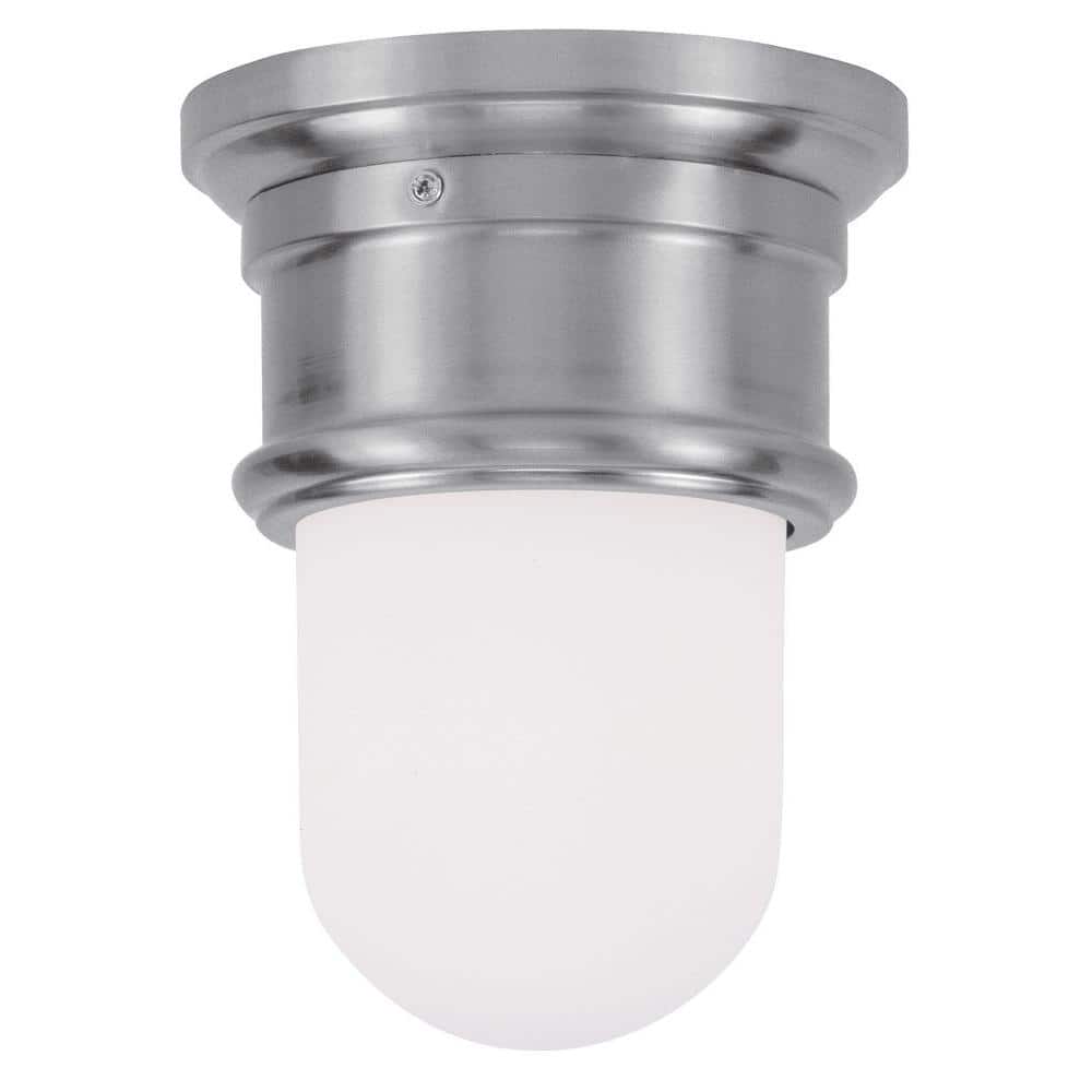 Providence 1-Light Ceiling Brushed Nickel Incandescent Flush Mount price history on PriceWatchPro