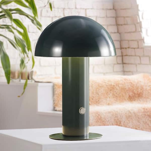 Cement Outdoor Cordless Table Lamp with Rechargeable Bulb