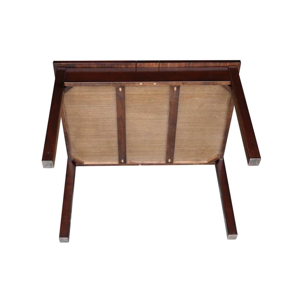 Children's Dark Stained Rubberwood Lift-Top Storage Table