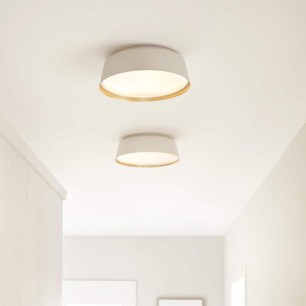 Matte White Silk Screen 3-Light Modern Flush Mount