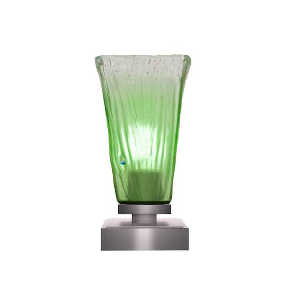 Unbranded Quincy 8.75 in. Graphite Accent Lamp with Glass Shade
