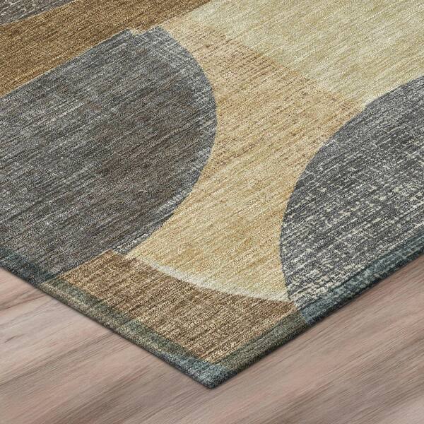 Chantille Machine Washable Indoor/Outdoor Abstract ACN3059 Chocolate 5 ft. x 7 ft. 6 in. Area Rug