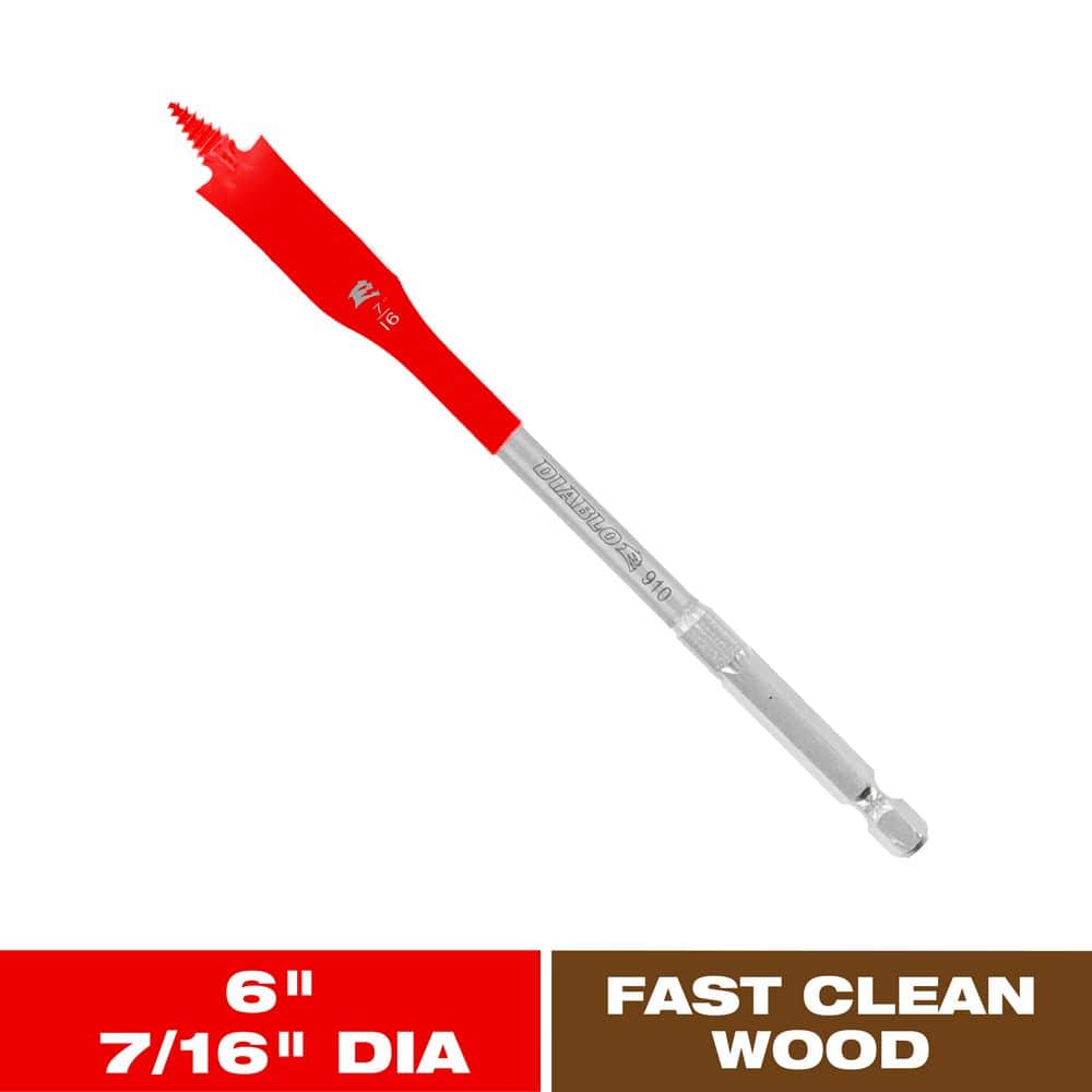 『melon』セプテムビーソディン DIABLO 7/16 in. x 6 in. SPEEDemon High Speed Steel Spade Bit (1