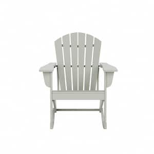 Mason Sand Adirondack HDPE Plastic Outdoor Rocking Chair