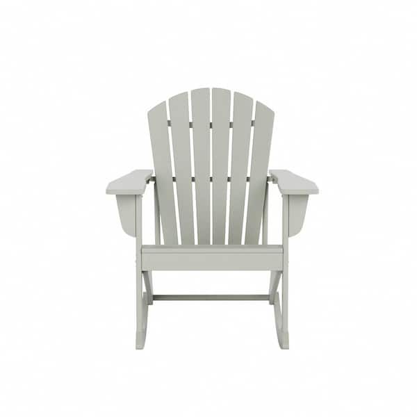 Mason Sand Adirondack HDPE Plastic Outdoor Rocking Chair