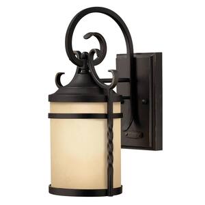 Casa 1-Light Olde Black Hardwired Outdoor Wall Lantern Sconce