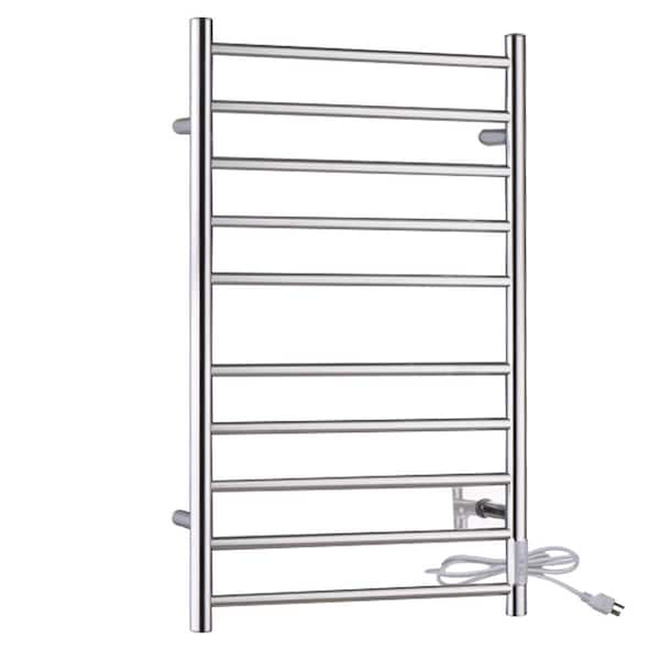 Costway 100W Electric Towel Warmer Drying Rack Freestanding and Wall Mounted White