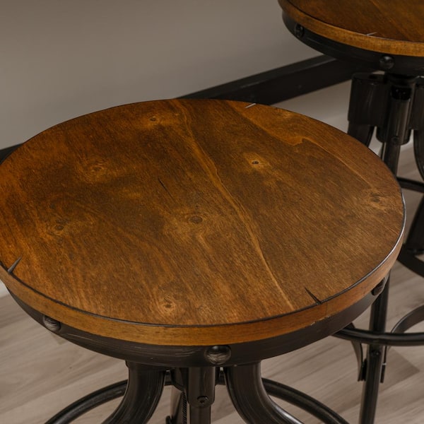 Linon Home Decor Harlan 5-Piece Rectangle Brown Wood Top