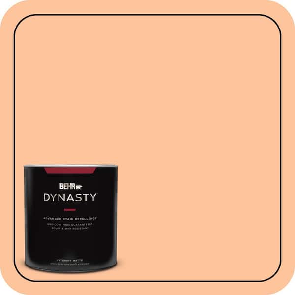 BEHR DYNASTY 1 qt. #260B-4 Orange Sherbet Matte Interior Stain-Blocking Paint and Primer