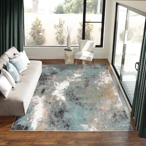 Ciaran Emil Multi-Colored 6 ft. x 9 ft. Abstract Indoor Area Rug
