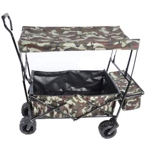 3.3 cu. ft. Fabric Bin Garden Cart Folding Wagon Shopping Beach (Camouflage)