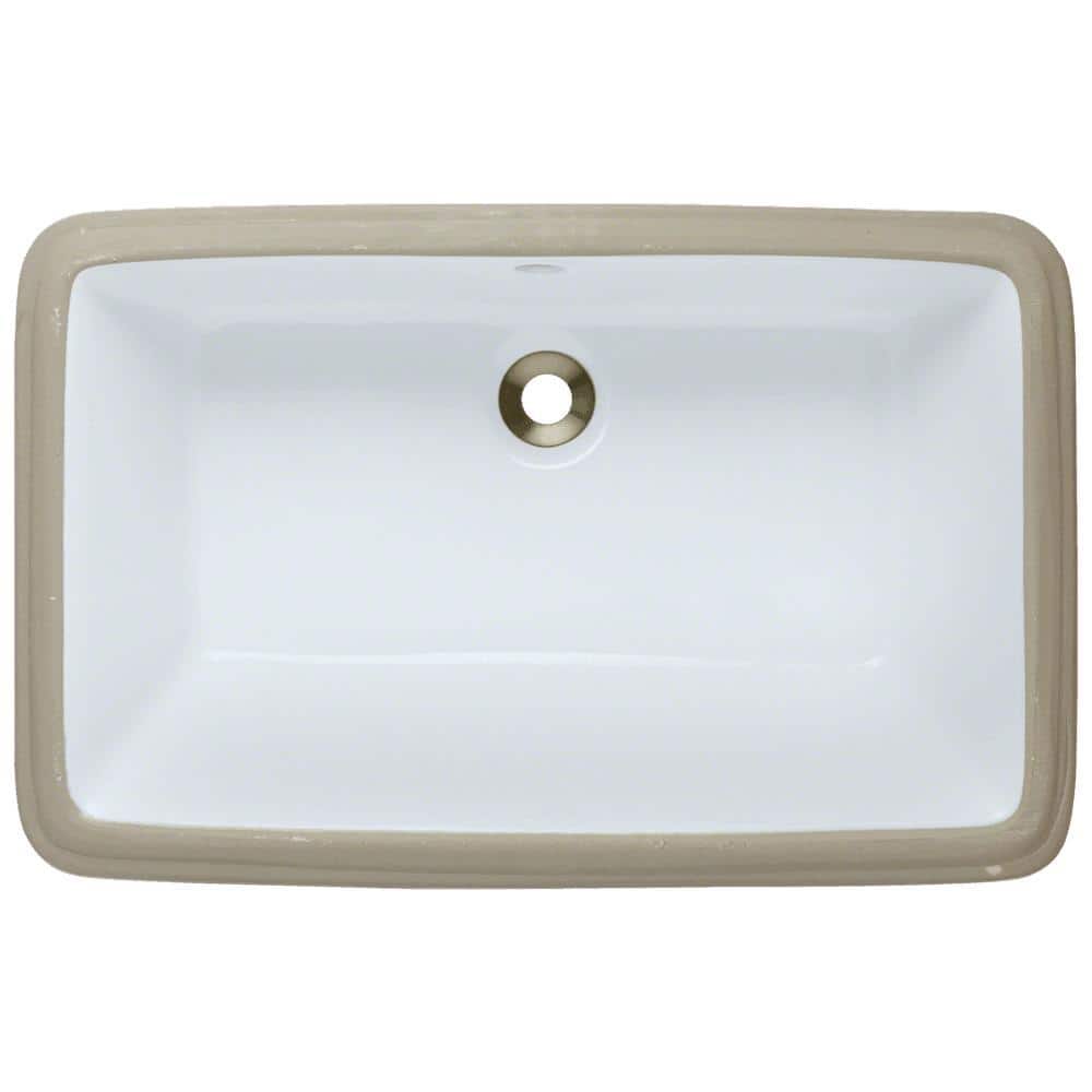 Mr Direct Undermount Porcelain Bathroom Sink In White U1812 W The Home Depot