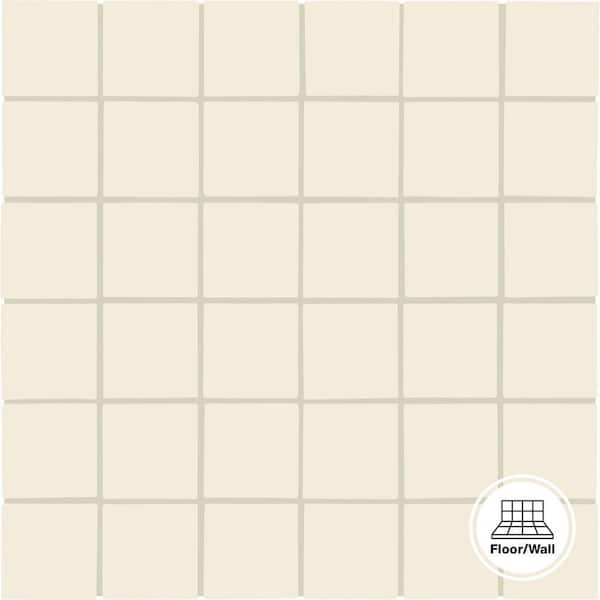 Restore Ivory 12 in. x 12 in. Matte Ceramic Mosaic Tile (10 sq. ft./Case)