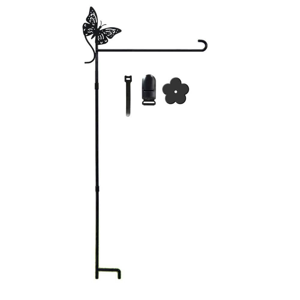 Garden Flag Holder Weather-Proof Metal Powder-Coated Flagpole with Butterfly Design for Outdoor Decor price history on PriceWatchPro