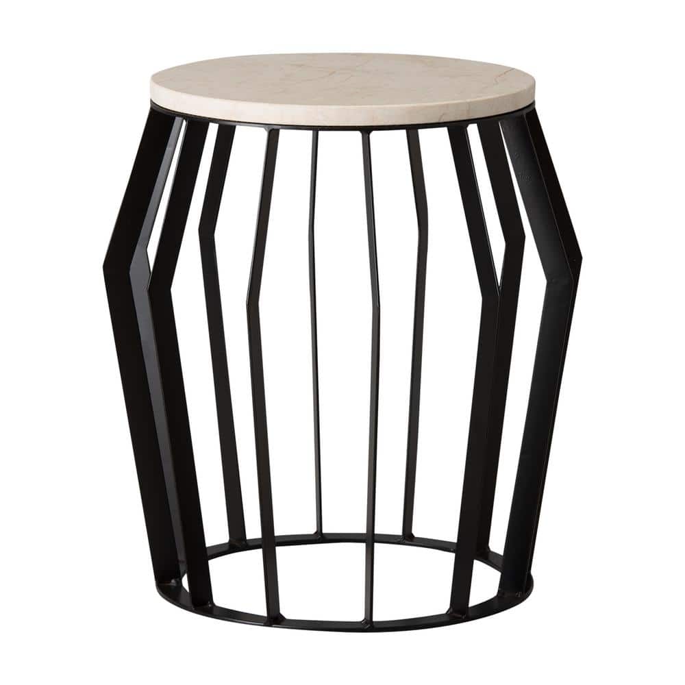 metal garden stool side table