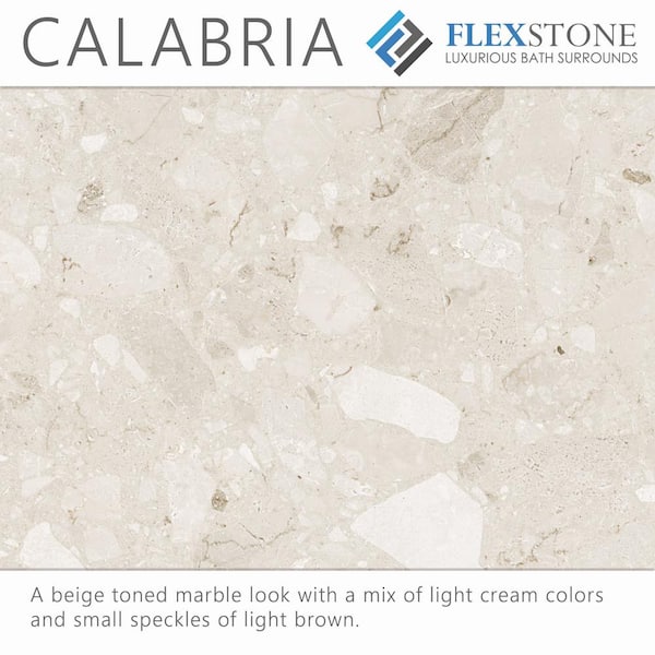 FlexStone 32 in. The Home Threshold Base Calabria in. 60 Right with Single FLXSBR6032CA - Depot in Shower Drain x Hand