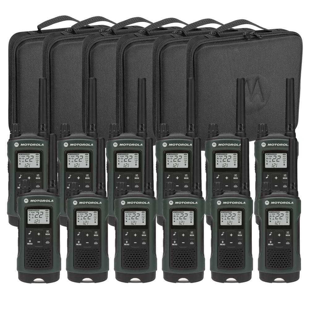 MOTOROLA Talkabout T465 FRS/GMRS 2-Way Radios with 35 Mile Range and NOAA  Notifications in Green (12-pack) T465-BNDL-1 The Home Depot