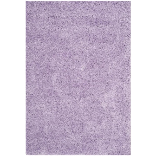 SAFAVIEH California Shag Lilac 4 ft. x 6 ft. Solid Area Rug