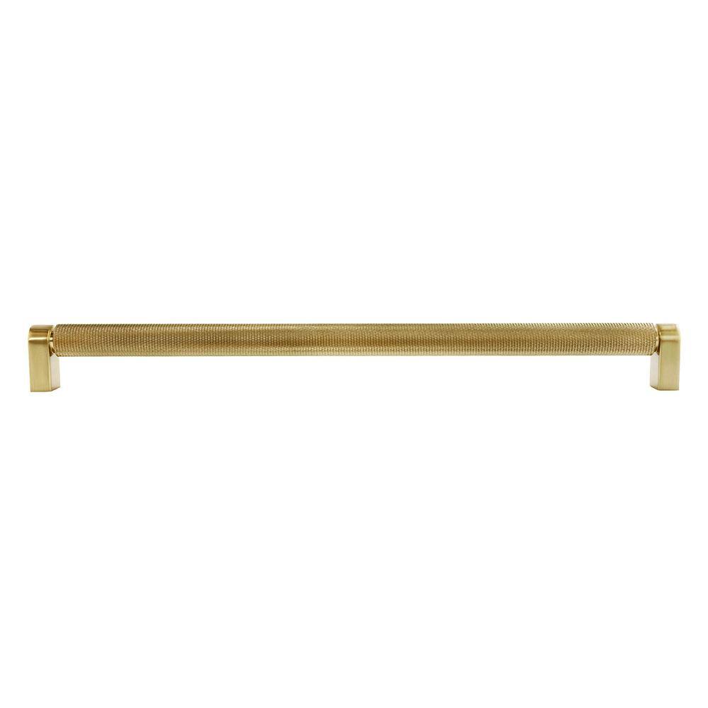 Kent Knurled 12" Satin Brass Cylindrical Bar Pull