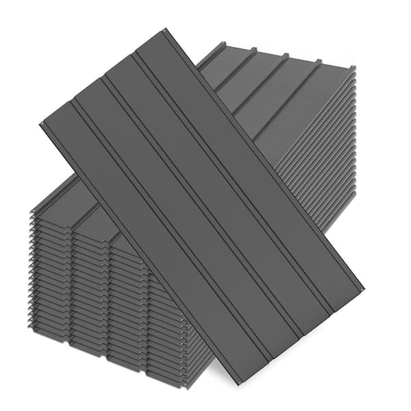 20-Piece Roofing Panels Kit, 3.54 ft x 1.64 ft. Metal Sheets for Wall Outdoor Storage Patios Chicken Coops, Garden Sheds