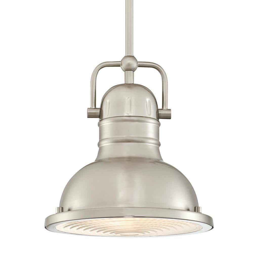 Boswell Vintage Industrial LED Mini Pendant in Brushed Nickel