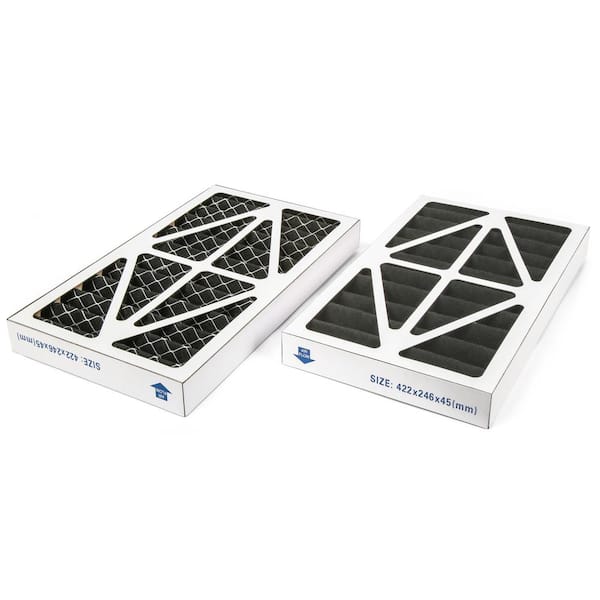 5-Micron Activated Carbon Outer Air Filter for Allergen/Odor Removal, 2-Pack (for 400 CFM Air Filtration Systems)