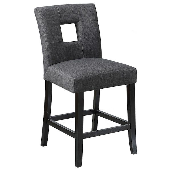 Coaster Alandale Upholstered Counter Height Stools Grey and Black (Set of 2)