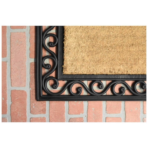 Rembrandt Monogram Door Mat 18 in. x 30 in. (Letter M)