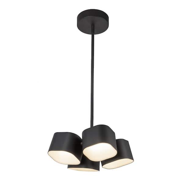 Arena 11-in 1 Light 36-Watt Black Integrated LED Pendant Light
