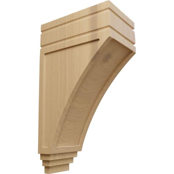 Ekena Millwork 7-3/4 in. x 5 in. x 14 in. Unfinished Wood Cherry Large San Juan Wood Corbel
