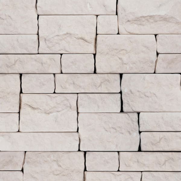 Tumbled Ledger 8 in.  x 22 in.  Limestone Wired Mesh in Light Beige (4.74 sq. ft. /Case)
