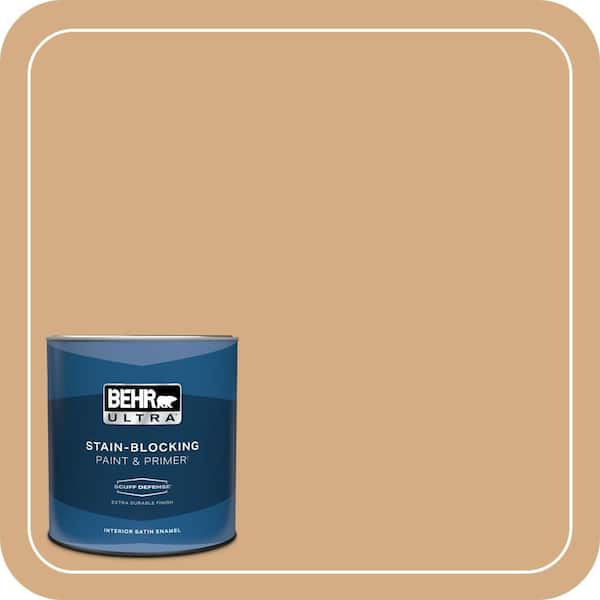 BEHR ULTRA 1 qt. #BXC-67 Santa Fe Tan Extra Durable Satin Enamel Interior Paint & Primer
