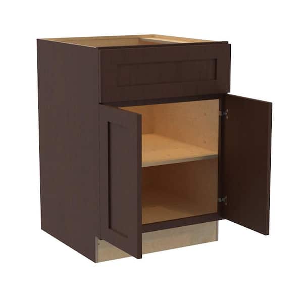 Newport 30 in. W x 24 in. D x 34.5 in. H Assembled Plywood Base Kitchen Cabinet in Manganite with Soft Close