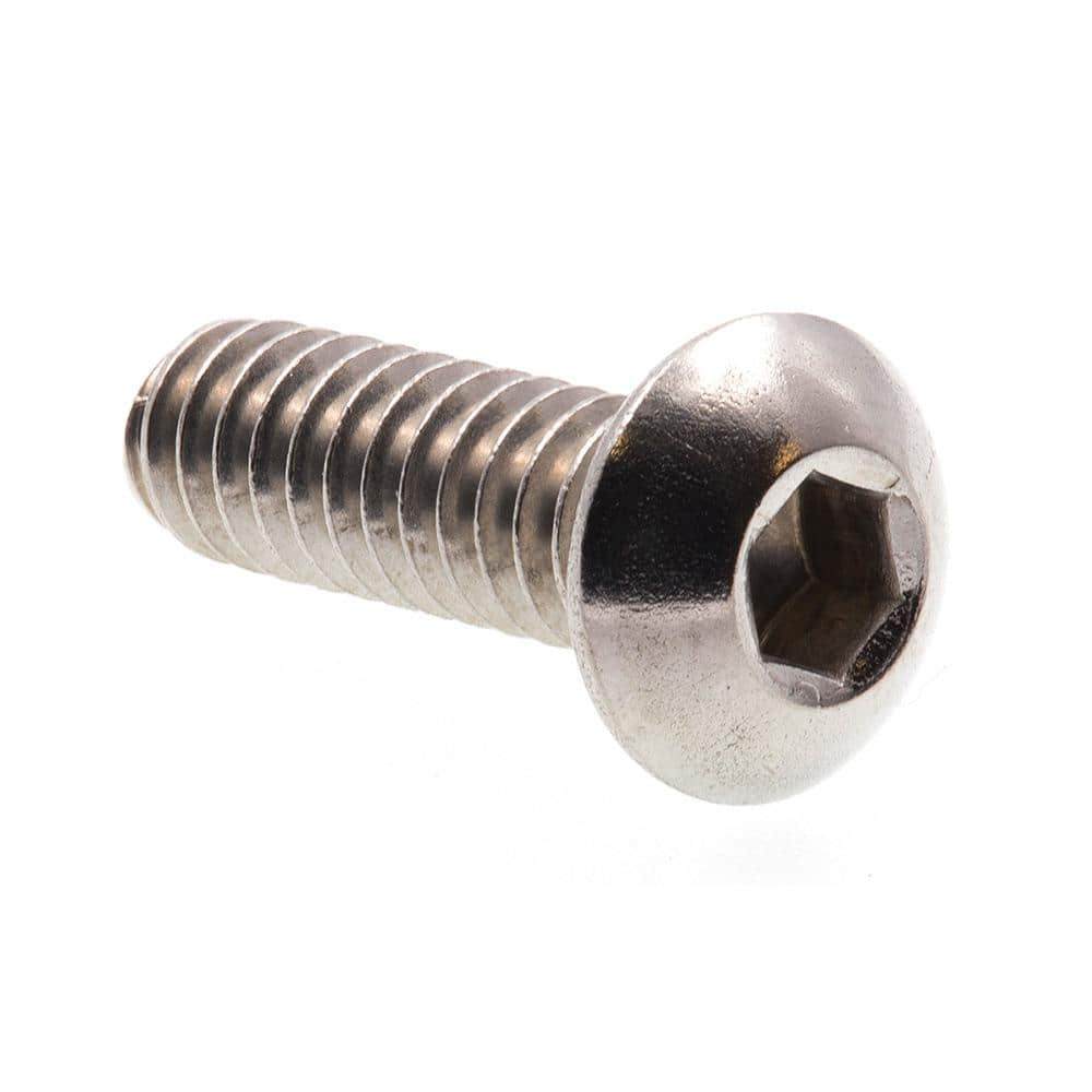 Prime-Line #10-24 x 5/8 in. Grade 18-8 Stainless Steel Hex Allen Drive  Button Head Socket Cap Screws (10-Pack) 9169268 The Home Depot