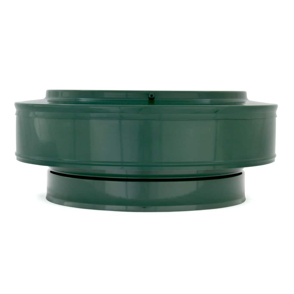 Active Ventilation 9 in. D Aluminum Vent Pipe Cap in Green VPC-9-GR ...
