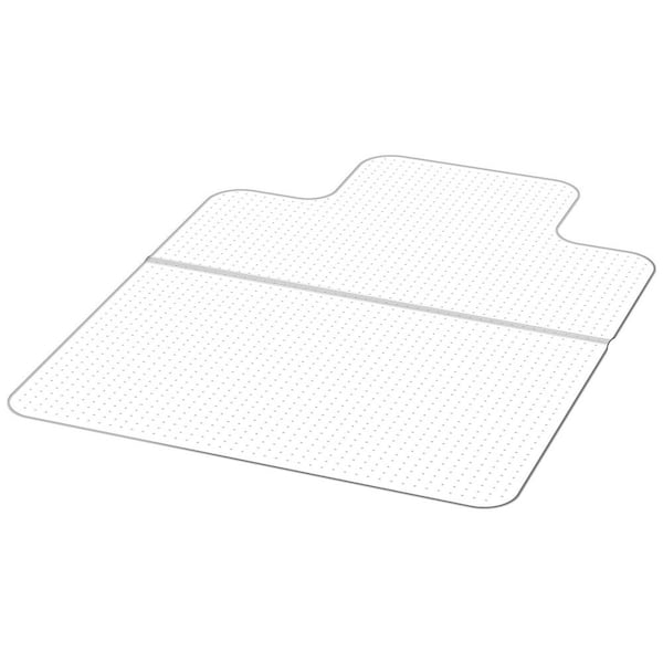 Chair Mat with Lip, 36 x 48-in. Office Chair Mat for Low Pile Carpeted Floors, Plastic Floor Protector Rug White